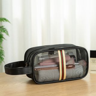 Bộ 3 Túi Mỹ Phẩm Lưới Cao Cấp (viền vàng)