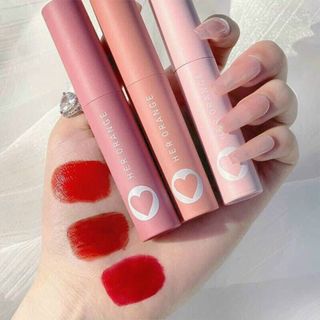 𝙎𝙚𝙩 𝙨𝙤𝙣 𝙃𝙀𝙍 𝙊𝙍𝘼𝙉𝙂𝙀 trái tim 3c x slim lip gloss kit