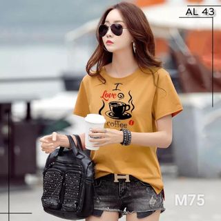 M75 - áo thun in hình hot coffee