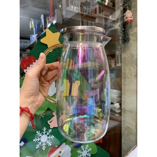 Bộ bình và cốc thuỷ tinh đổi màu cao cấp Aqua