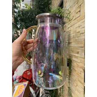 Bộ bình và cốc thuỷ tinh đổi màu cao cấp Aqua