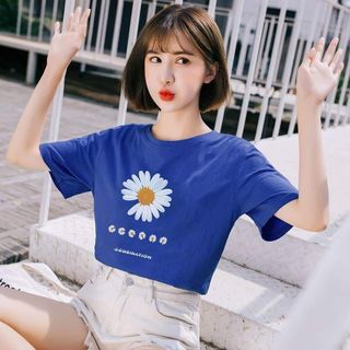 M87 - áo thun in họa tiết hoa cúc nhiều màu