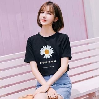 M87 - áo thun in họa tiết hoa cúc nhiều màu