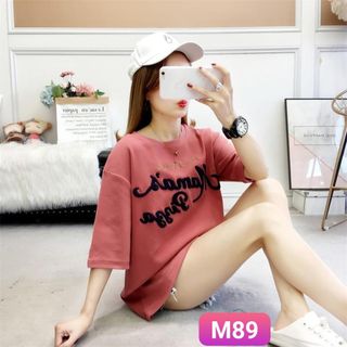 M89 - áo thun form rộng in chữ