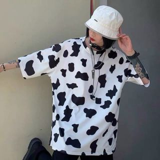 Áo thun cotton tay lỡ co giản bò sữa đẹp
