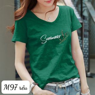M97 áo thun cổ thuyền nhiều màu