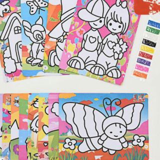 Tranh cát 21 x27cm kèm 9 bịch cát