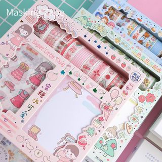 HỘP 10 WASHI SỔ NOTE 10 STICKER