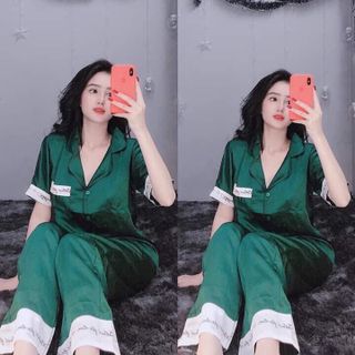 bộ ngủ pijama SATIN cao cấp tay ngắn quần dài giá sỉ