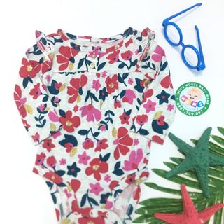BodySuit dài tay họa tiết hoa thời trang đáng yêu dành cho Bé Gái BS055