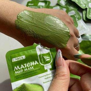 Mặt Nạ Ngủ Trà Xanh Matcha Mud Mask Laikou Sỉ 24k set 12 gói