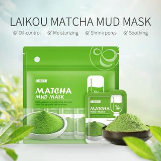 Mặt Nạ Ngủ Trà Xanh Matcha Mud Mask Laikou Sỉ 24k set 12 gói