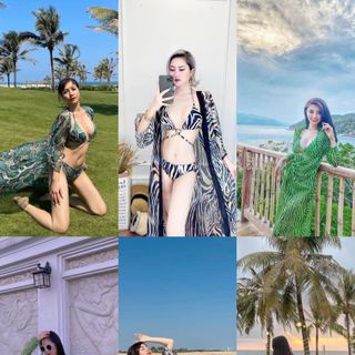 Sét ba chi tiết đi biển nữ