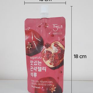 Nước Thạch Trái Cây Hàn Quốc Cho Người Ăn Kiêng Đường Sugarlolo Thùng 40 bịch 150ml - Vị Lựu