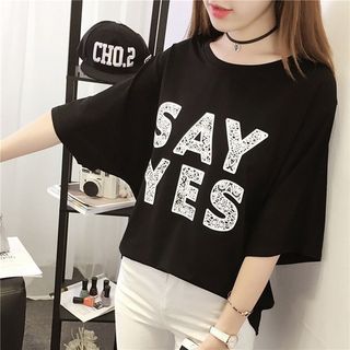 M10 - áo thun nữ say yes tay cánh dơi