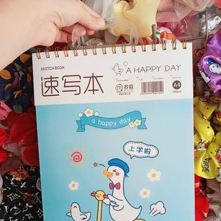 SỔ VẼ LÒ XO A4 BÌA ĐỨNG