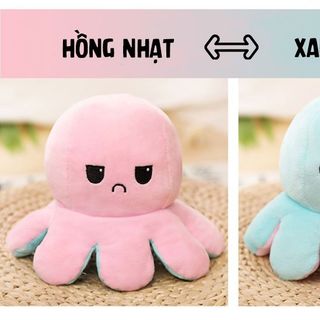 Thú Nhồi Bông Bạch Tuộc 2 Cảm Xúc Lông Mịn 3D Cao Cấp Siêu Dễ Thương - 35cm
