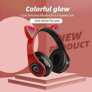 Tai nghe Bluetooth Headphone chụp tai Led siêu đẹp tai mèo siêu dễ thương âm thanh siêu hay,êm tai vv... 4.6