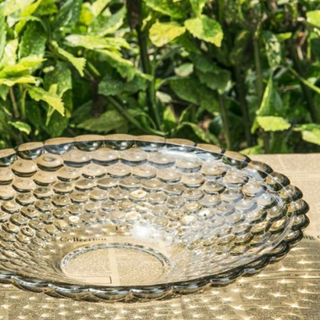 Tô, đĩa thủy tinh chấm bi vàng soga hàng cao cấp vàng đẹp