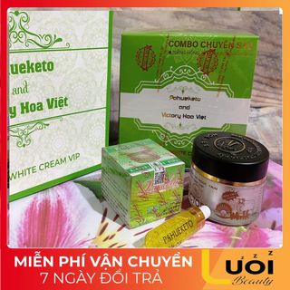 ( ) COMBO KEM HẢI THẢO VÀ MỸ PHẨM HOA VIỆT - NÁM TÀN NHANG giá sỉ