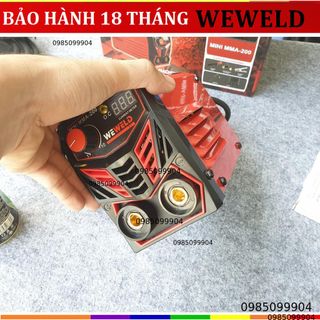 Máy hàn siêu nhỏ Weweld Mini siêu khoẻ MMA 200A DÂY HÀN LÕI ĐỒNG BẢO HÀNH 18T