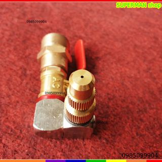 Béc xịt rửa máy lạnh xoay 360 độ - Có Chỉnh Tia - Ngắn - phụ kiện máy xịt rửa xe cao áp