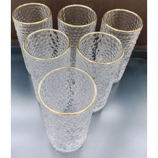 BỘ 6 CỐC THỦY TINH CHỊU NHIỆT VIỀN VÀNG CAO CẤP