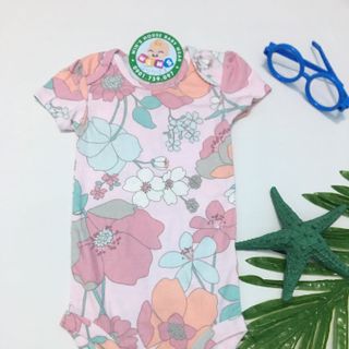 BodySuit tay ngắn họa tiết màu hồng ngọt ngào cho Bé Gái BS056