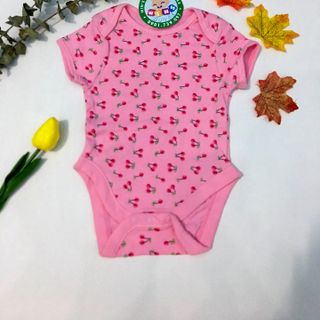 BodySuit tay ngắn họa tiết màu hồng ngọt ngào cho Bé Gái BS056