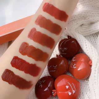 SET SON KEM HÌNH QUẢ ĐÀO 6 BIỂU TƯỢNG KHUÔN MẶT DỄ THƯƠNG
