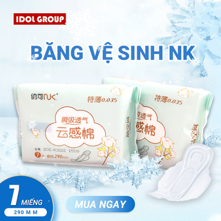 Băng Vệ Sinh Siêu Mỏng Cánh, Nước Ngoài Dùng Cực Xịn Tốt, Thấm Hút , Khử Mùi Chống Tràn Hộp 7 Miếng Dài 290mm giá sỉ