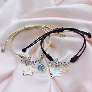 Vòng đôi dây rút kèm họa tiết cho bạn bè, người yêu