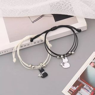 Vòng đôi dây rút kèm họa tiết cho bạn bè, người yêu