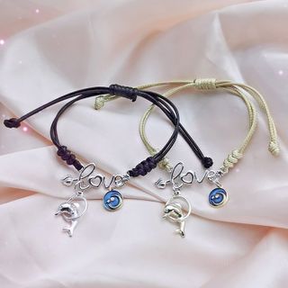 Vòng đôi dây rút kèm họa tiết cho bạn bè, người yêu