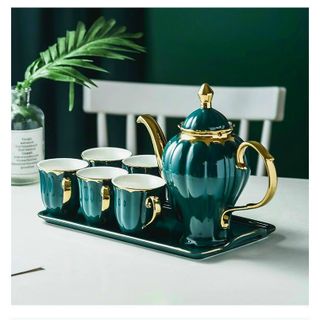 BỘ ẤM CHÉN KÈM KHAY XANH CỔ VỊT ẤM NHỌN
