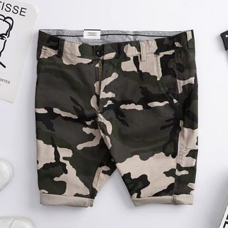 QUẦN SHORT DÂY KÉO LÍNH VẢI NHẬP