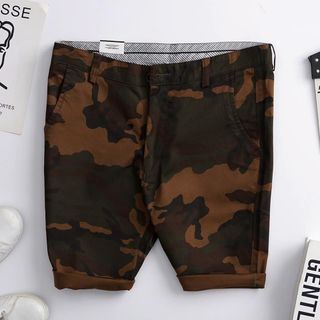 QUẦN SHORT DÂY KÉO LÍNH VẢI NHẬP