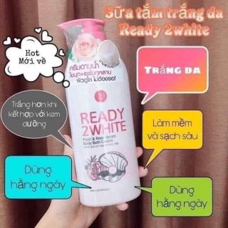 Sữa tắm trắng da tinh chất ngọc trai hoa hồng Ready 2 White Cathy doll 500ml Thái Lan giá sỉ