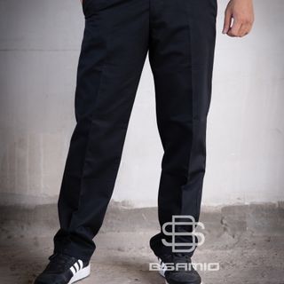 Quần Kaki trung niên không ly màu đen 01