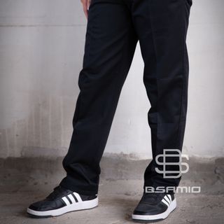 Quần Kaki trung niên không ly màu đen 01