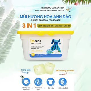 [Hộp 20 Viên]Viên Nước Giặt Hot Trend Màu xanh Dương - Thay Thế Cho Cả Bột Giặt,Nước Xả...Nguyên Liệu Sinh Học Giá Sỉ giá sỉ