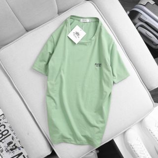 Áo thun nam cổ tròn cotton lạnh 100% thoáng mát,