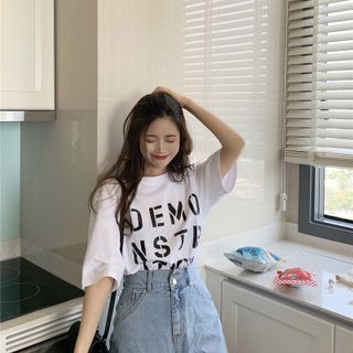 ÁO THUN TAY NGẮN FORM RỘNG DEMO