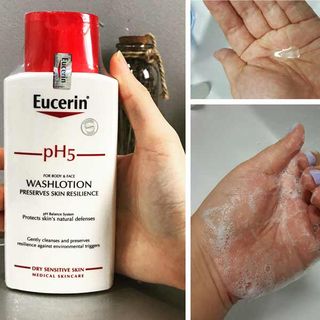 Eucerin Sữa Tắm Và Rửa Mặt Dành Cho Da Nhạy Cảm pH5 Washlotion 200ml