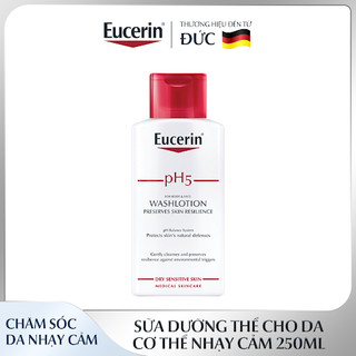Eucerin Sữa Tắm Và Rửa Mặt Dành Cho Da Nhạy Cảm pH5 Washlotion 200ml