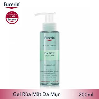 EUCERIN GEL RỬA MẶT DÀNH CHO DA NHỜN MỤN PROACNE CLEANSING 200ML