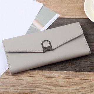 Ví cầm tay dáng dài nắp bán nguyệt