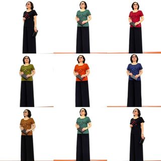 bộ đũi quần ống rộng cho các bà