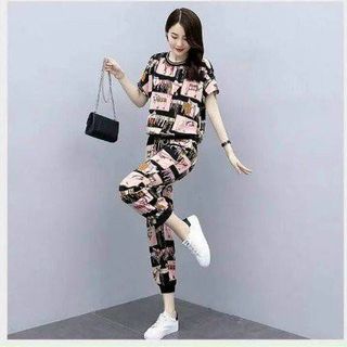 Đồ bộ thể thao nữ cao cấp in họa tiết 3d TT395