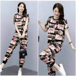 Đồ bộ thể thao nữ cao cấp in họa tiết 3d TT395